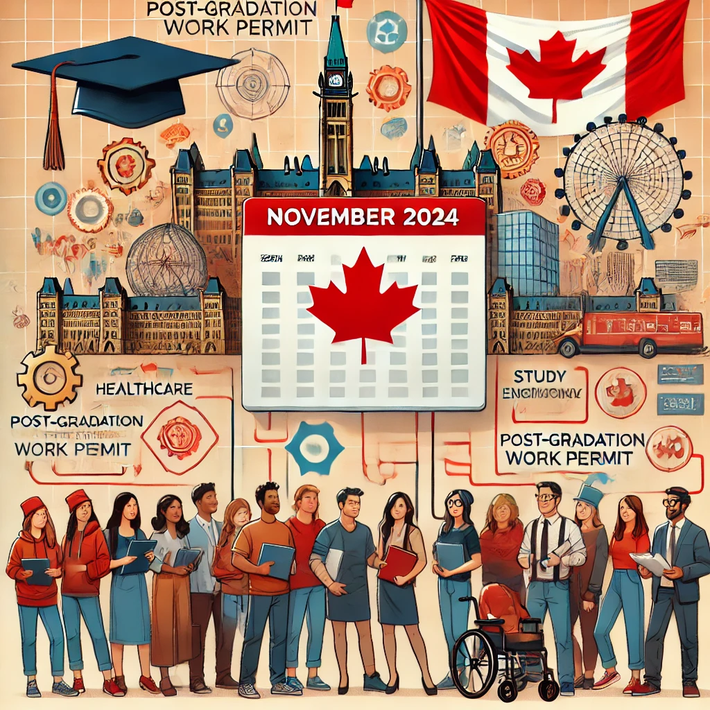 Canada to Implement Significant Changes to Study Visa and Post-Graduation Work Permit (PGWP) from 1st  November 2024